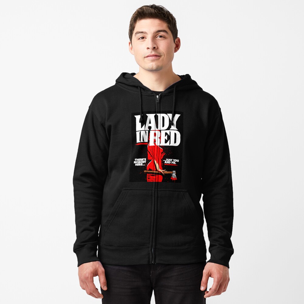 Lady in Red Zipped Hoodie