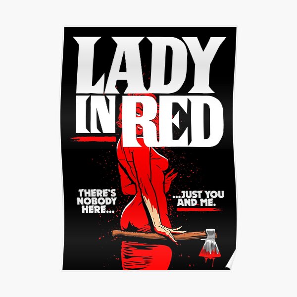 dama de rojo Póster