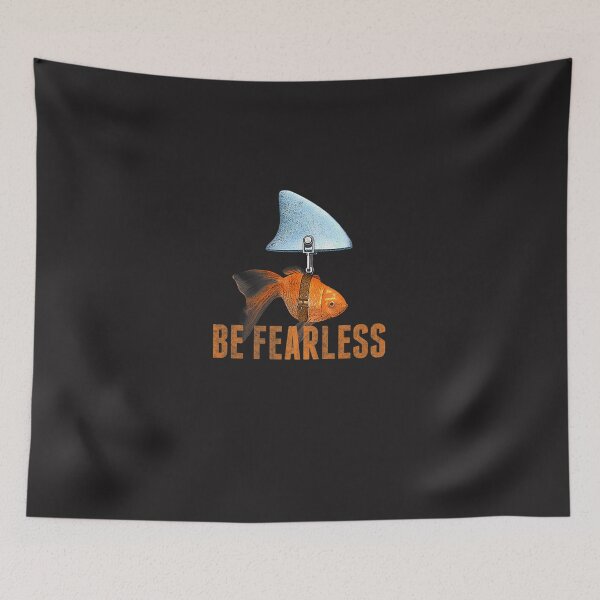 Item preview, Be Fearless Be Kind Be Brave Goldfish Shark Fin Premium designed and sold by laddenjksplan.