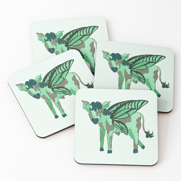 Item preview, Butterfly Cow Moss Green designed and sold by TheDoodlemancer.
