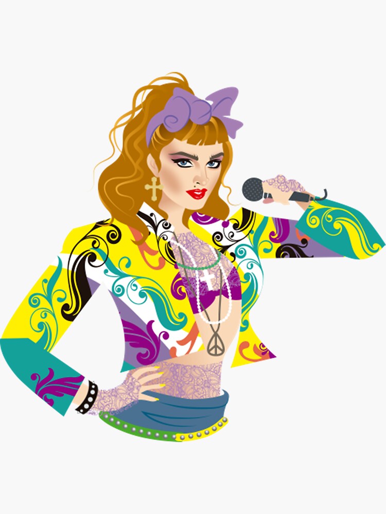 "Madonna Pop Art 80's Era. Classic" Sticker by lelaewka | Redbubble