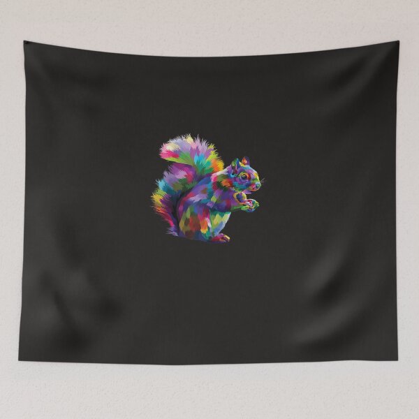 Item preview, Cute Squirrel Colorful Polygonal Sciuridae Pop Art Escurel Raglan Base designed and sold by herrudlazamor.