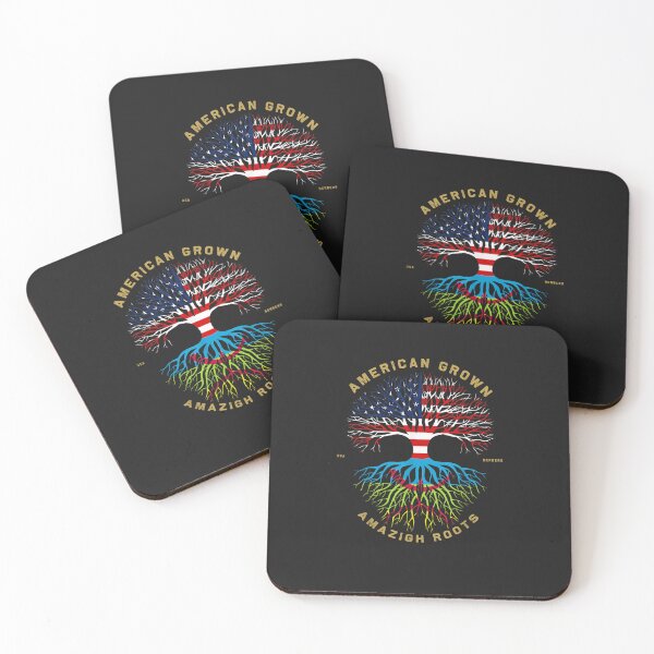 Item preview, American Grown With Amazigh Roots Tree USA Flag Gifts Idea designed and sold by mabrytggor.