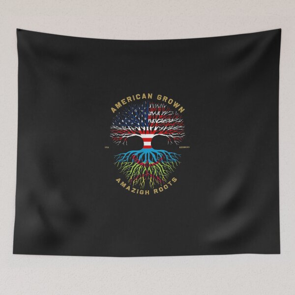 Item preview, American Grown With Amazigh Roots Tree USA Flag Gifts Idea designed and sold by mabrytggor.