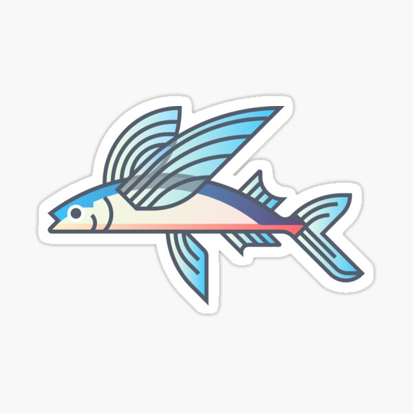 FLYING FISH SILHOUETTE,FISHING, DECAL CAR STICKER