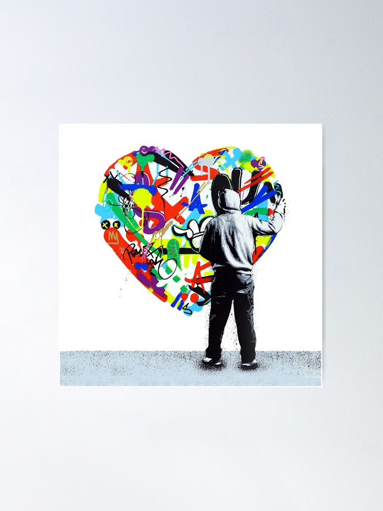 Behind The Curtain - Martin Whatson - Modern Stencil Graffiti Urban Art  Poster for Sale by Teecha