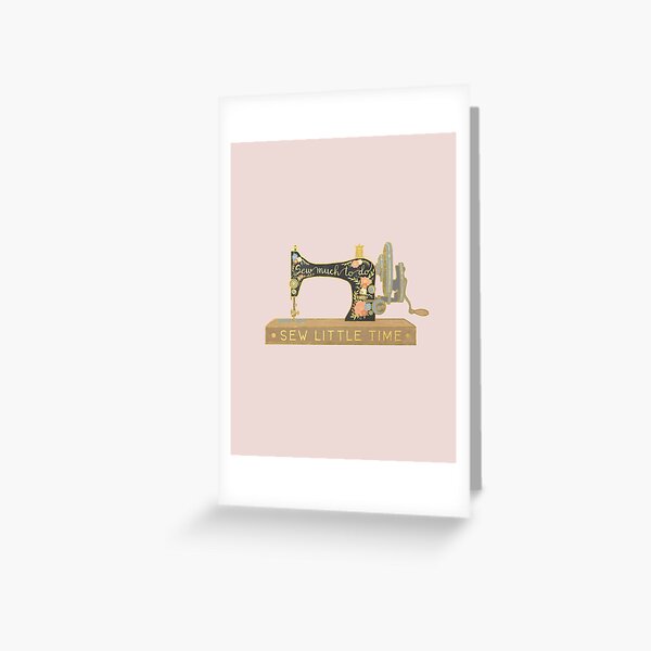 Pink Sewing Machine Greeting Card for Sale by MelissaMade