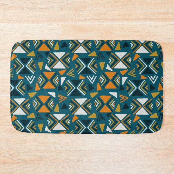 Item preview, TRIANGLE LINES - PEACOKE BLUE designed and sold by PrachiManerikar.