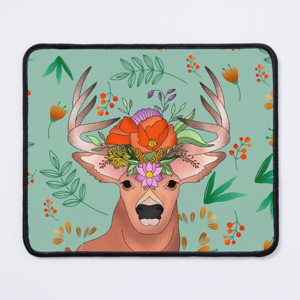 Item preview, Deer Flowers designed and sold by CosmoCreative.