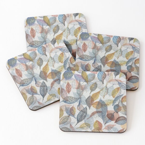 Item preview, Watercolour random leaves with gold designed and sold by AnnetteGWhite.