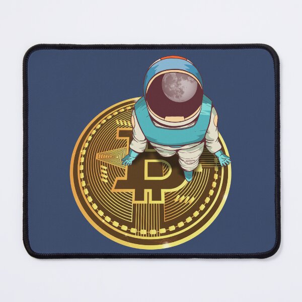Item preview, Female Astronaut Bitcoin Elevator, Bitcoin To the Moon, Funny Cryptocurrency Meme Graphic designed and sold by Ransyn Art.