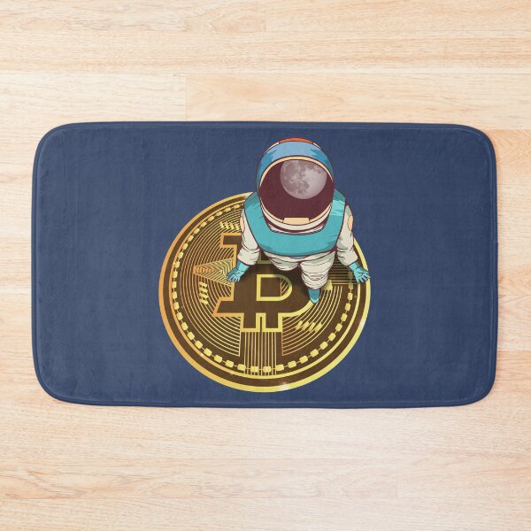 Item preview, Female Astronaut Bitcoin Elevator, Bitcoin To the Moon, Funny Cryptocurrency Meme Graphic designed and sold by Ransyn Art.