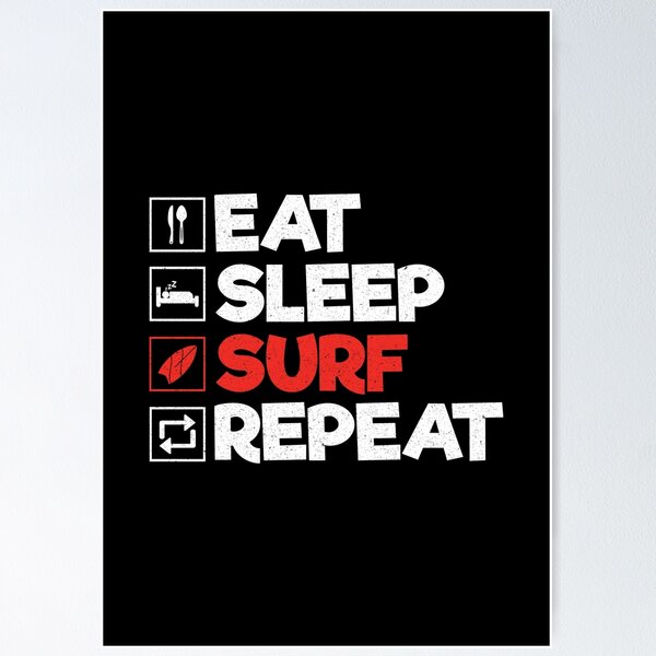 Item preview, Eat Sleep Surf Repeat: Funny Surfer Surfing Lover designed and sold by Adexyl.