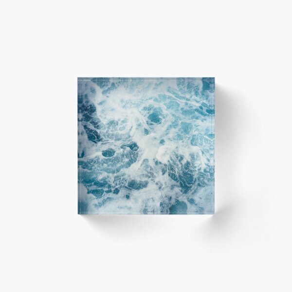 Sea Waves in the Ocean Acrylic Block