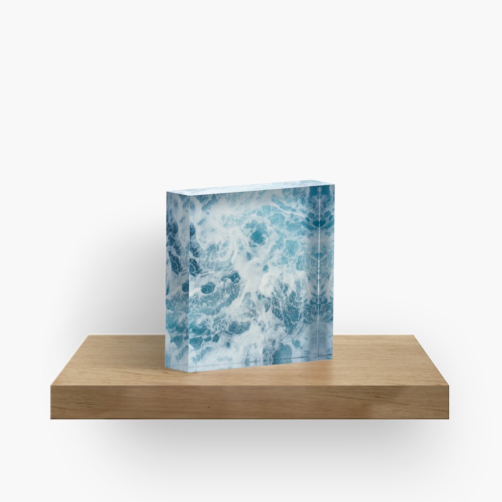 Sea Waves in the Ocean Acrylic Block
