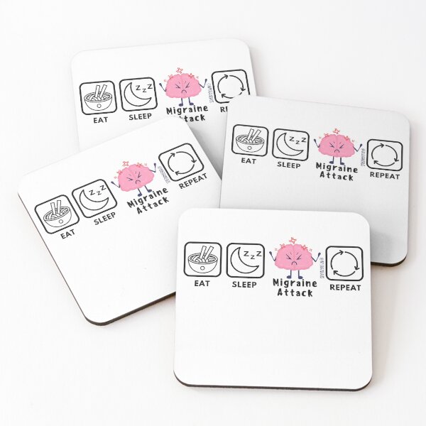 Item preview, Eat.Sleep.Migraine Attack.Repeat (White) designed and sold by Migraine Australia.