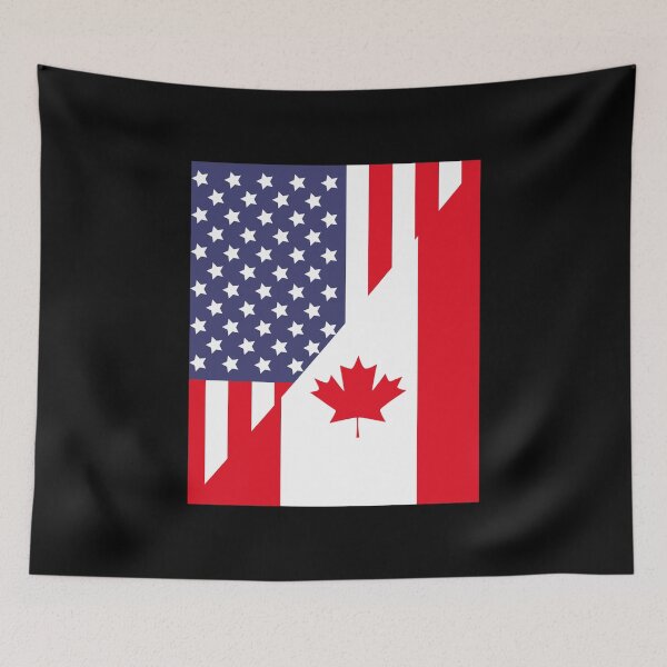 Item preview, USA Flag Canadian Flag American Friendship Canada designed and sold by bestshirtdesign.