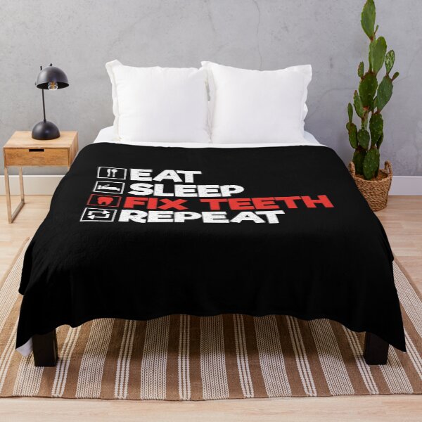 Item preview, Eat Sleep Fix Teeth Repeat: Funny Dentist designed and sold by Adexyl.
