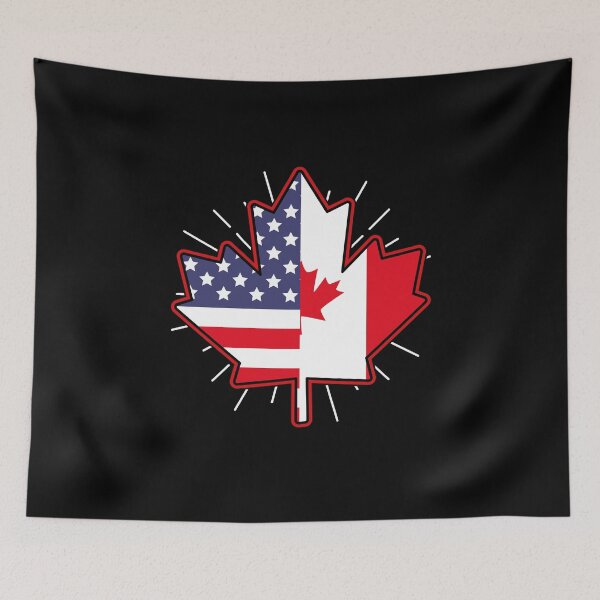 Item preview, Canadian Maple Leaf USA Flag Canada designed and sold by bestshirtdesign.
