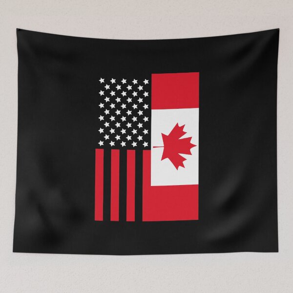 Item preview, USA Friendship American Canadian Flag Canada designed and sold by bestshirtdesign.
