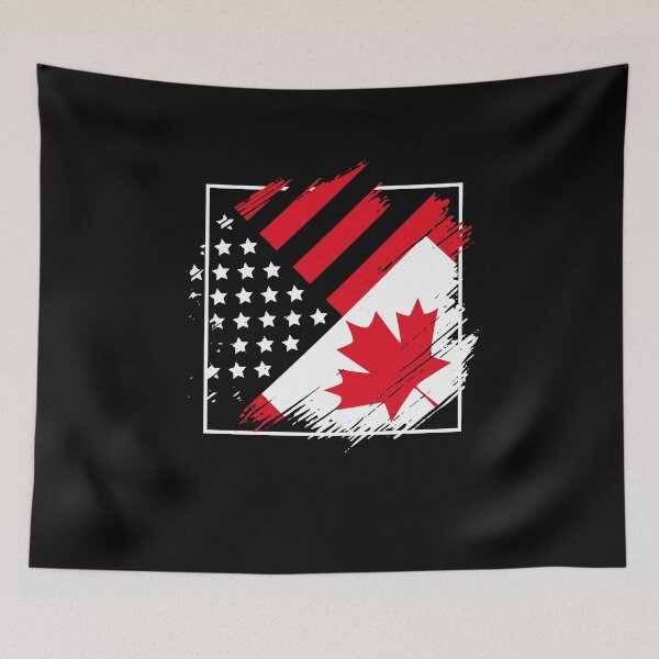 Item preview, Canadian Flag American Friendship USA Canada designed and sold by bestshirtdesign.