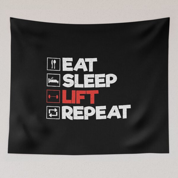 Item preview, Eat Sleep Lift Repeat: Funny Workout Exercise Gym Lover designed and sold by Adexyl.