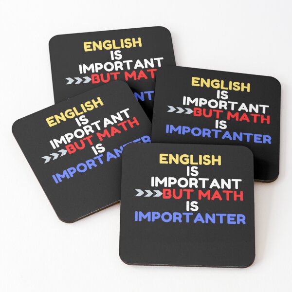 Aperçu de l'œuvre L'ANGLAIS EST IMPORTANT MAIS LES MATHS SONT PLUS IMPORTANTS, Funny Graphic Tee créée et vendue par AllYourDesigns.