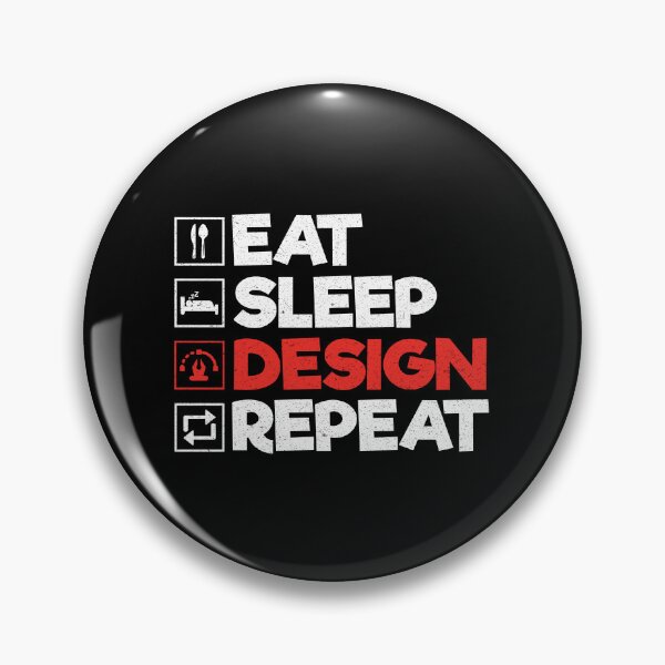 Item preview, Eat Sleep Design Repeat: Funny Graphic Designer designed and sold by Adexyl.