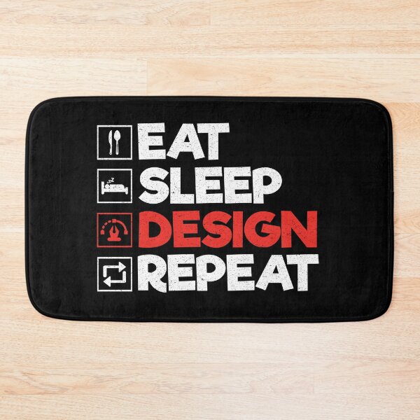 Item preview, Eat Sleep Design Repeat: Funny Graphic Designer designed and sold by Adexyl.