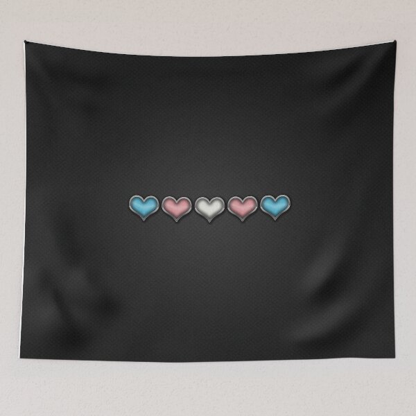 Item preview, Transgender Pride Hearts with Chrome Frames designed and sold by LiveLoudGraphic.