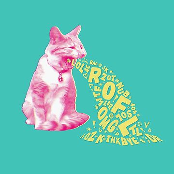Artwork thumbnail, Word Vomit Cat by wildwomen