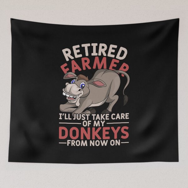 Item preview, Retirement Farming Funny Retired Farmer Farm Animal Donkey designed and sold by bestshirtdesign.