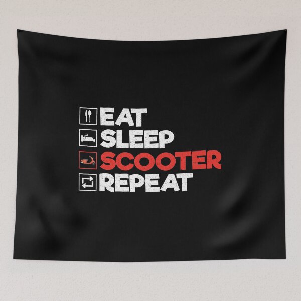 Item preview, Eat Sleep Scooter Repeat: Funny Scooter Rider Scooter Lover designed and sold by Adexyl.