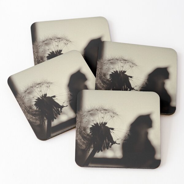 Item preview, Cat Silhouette and Dandelion - Moments designed and sold by Ingrid Beddoes Photography.