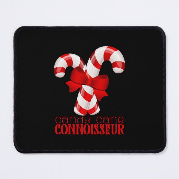 Item preview, Candy Cane Connoisseur - Canes Crossways (Black Background) designed and sold by PawsitiveMum.