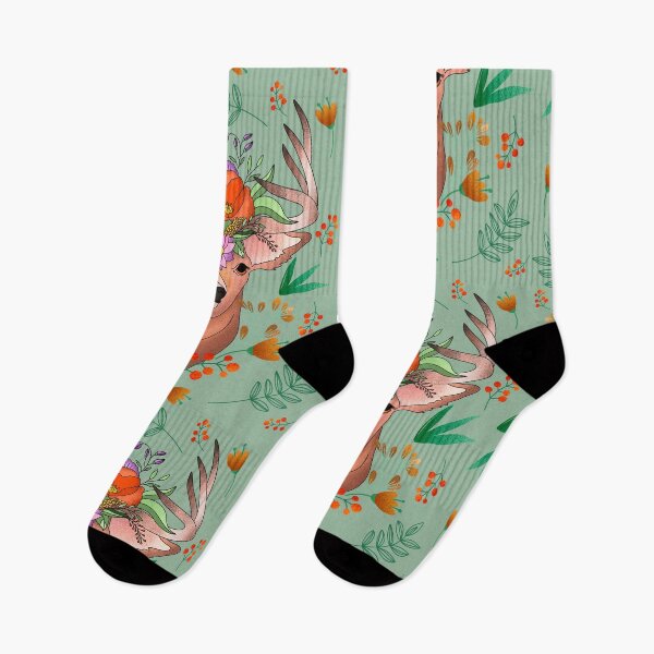 Item preview, Deer Flowers designed and sold by CosmoCreative.