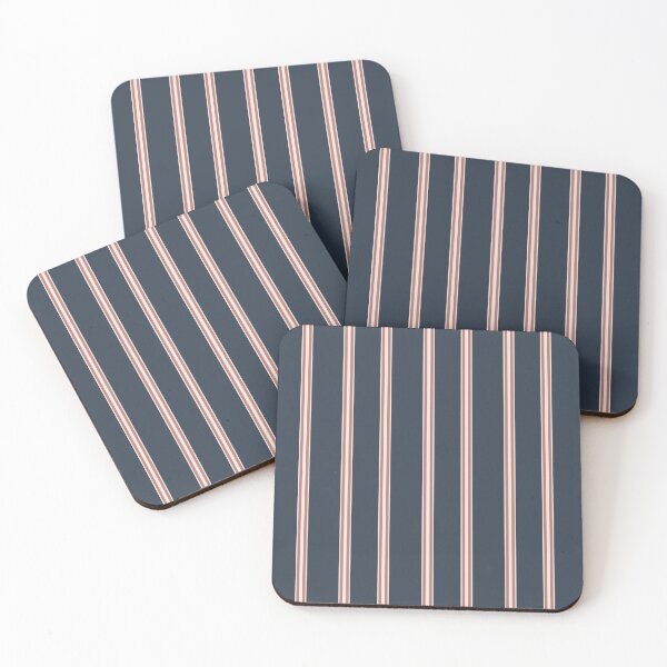 Item preview, Stripes, Thick + Thin - Naval Blue, Rose Tan + Alabaster White designed and sold by NolkDesign.