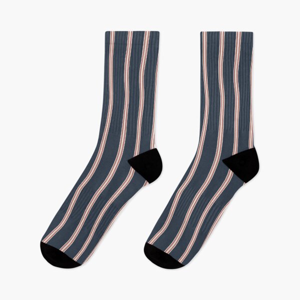 Item preview, Stripes, Thick + Thin - Naval Blue, Rose Tan + Alabaster White designed and sold by NolkDesign.