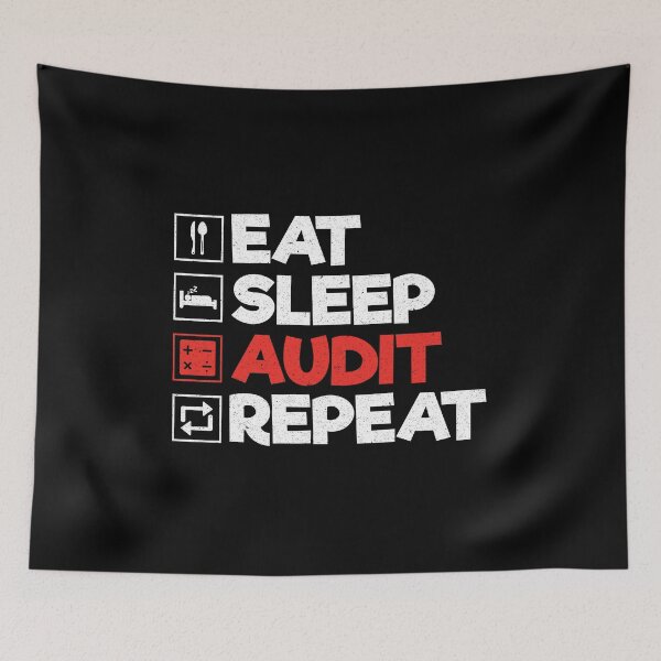 Item preview, Eat Sleep Audit Repeat: Funny Auditor Accountant CPA designed and sold by Adexyl.