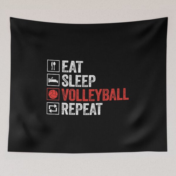 Item preview, Eat Sleep Volleyball Repeat: Funny Volleyball Player Coach or Lover designed and sold by Adexyl.