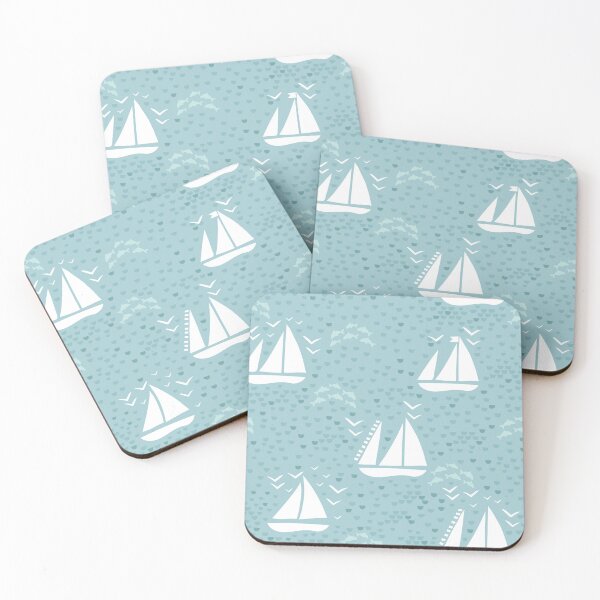 Item preview, Sailing boats and dolphins on sea pattern number2 designed and sold by pocketgraphic.