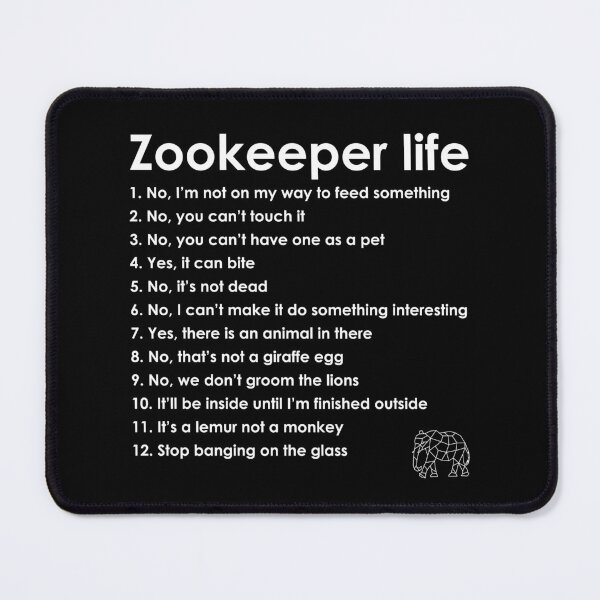 Item preview, Zookeeper life - white designed and sold by GeoCreate.