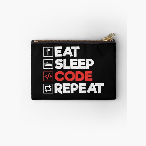 Artikelvorschau, Eat Sleep Code Repeat: Lustiger Programmierer-Computerliebhaber entworfen und verkauft von Adexyl.