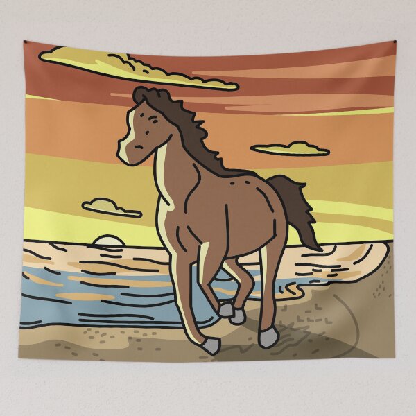 Item preview, Tina's Beach Horse Poster designed and sold by leelahenry.