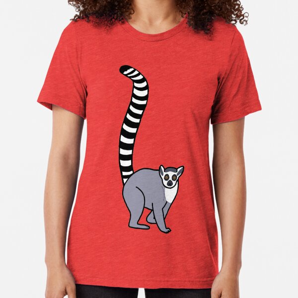 Lemur Catta - Ring Tailed Lemur Tri-blend T-Shirt