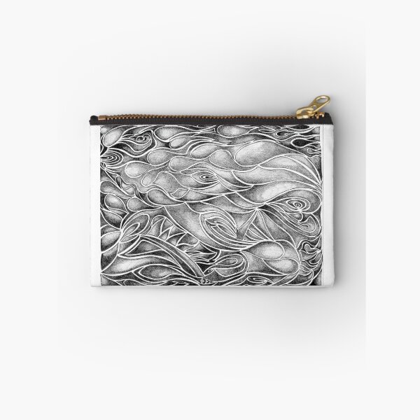 Item preview, Unique Abstract Flowing Gray Black & White Drawing designed and sold by adriturner.