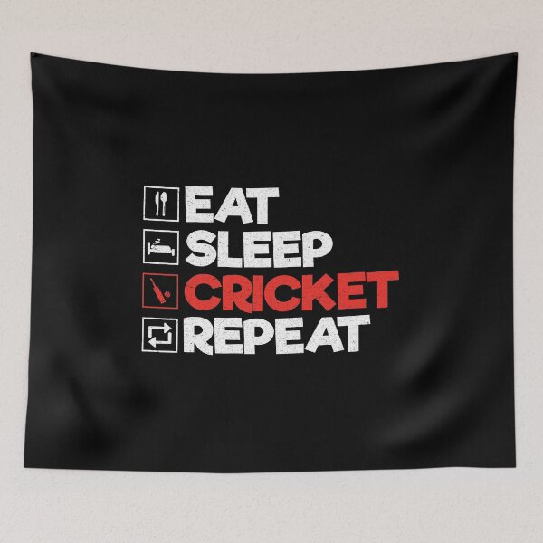 Item preview, Eat Sleep Cricket Repeat: Funny Cricket Player Cricket Coach Lover designed and sold by Adexyl.