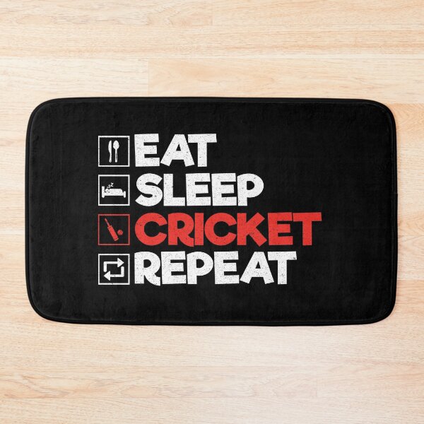 Item preview, Eat Sleep Cricket Repeat: Funny Cricket Player Cricket Coach Lover designed and sold by Adexyl.