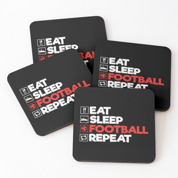 Item preview, Eat Sleep Football Repeat: Funny Soccer Player Football Coach Lover designed and sold by Adexyl.