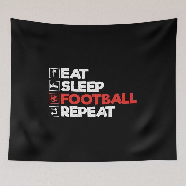 Item preview, Eat Sleep Football Repeat: Funny Soccer Player Football Coach Lover designed and sold by Adexyl.